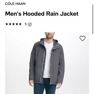 Men’s Cole Haan hooded rain coat